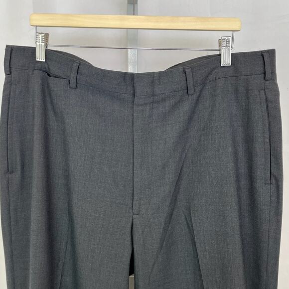 BROOKS BROTHERS Makers Brooksease EST 38 Flat Front Pants Cuffed Hem Gray USA - Picture 4 of 8